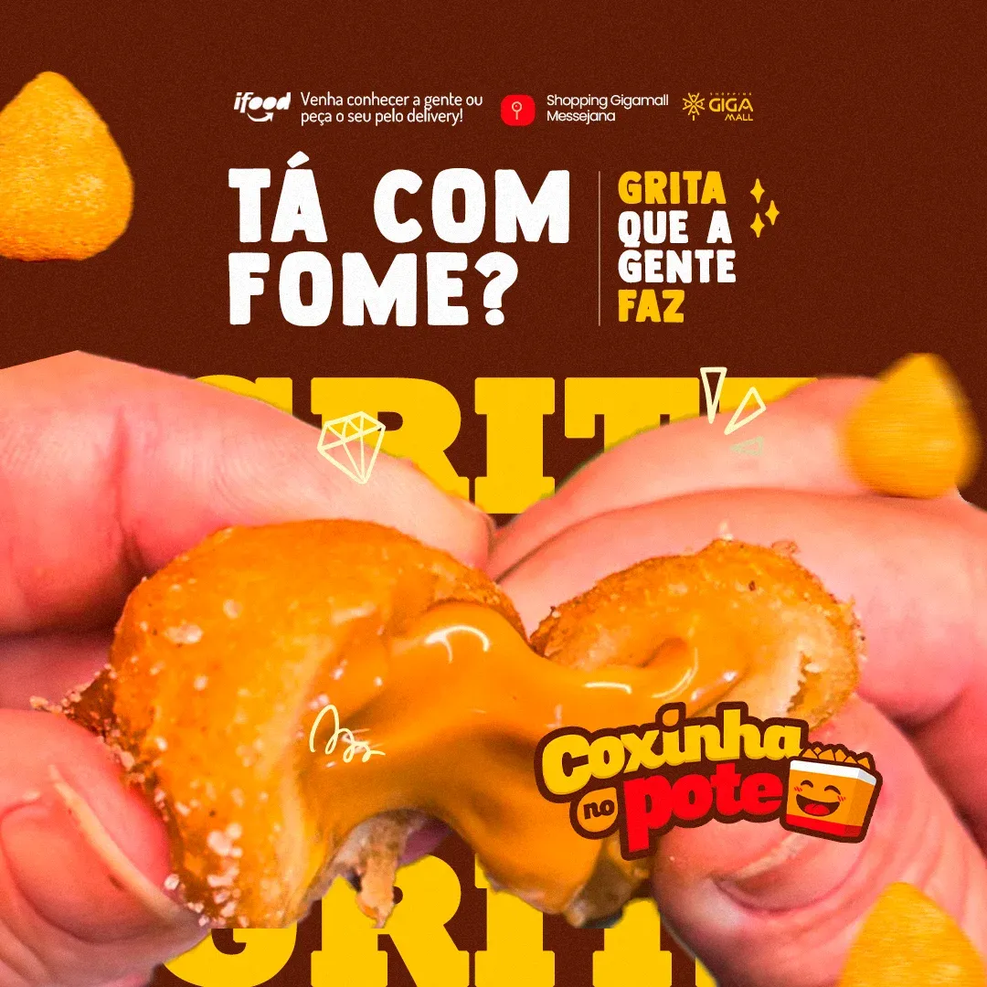 Post para redes sociais para Coxinha no Pote