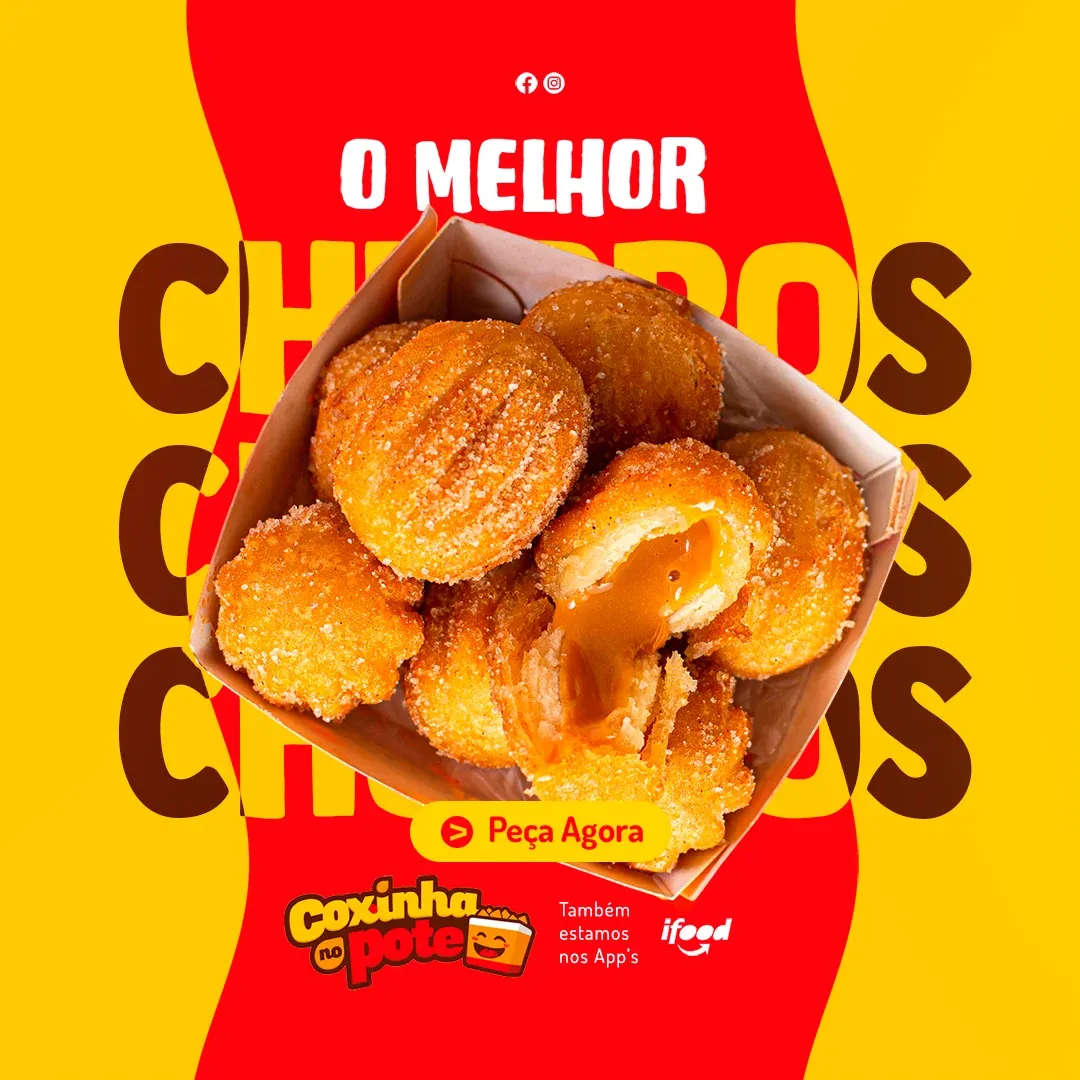 Post para redes sociais para Coxinha no Pote